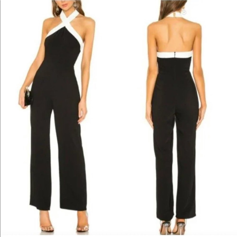 Superdown Laurien Cross Front Jumpsuit Black - good condition, without tags